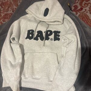 BAPE Relaxed Fit Pullover Hoodie ‘Grey’ FW 22